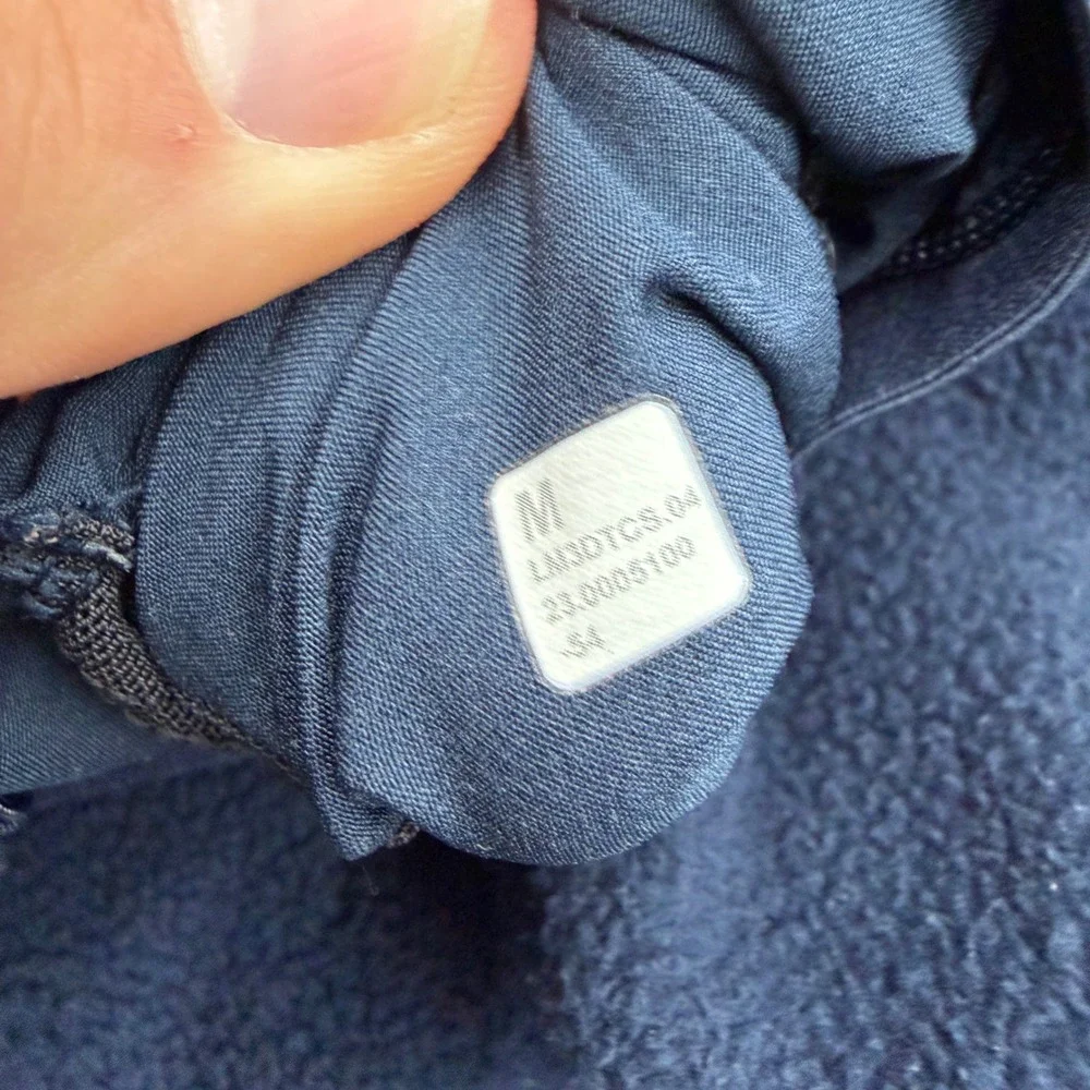 Lululemon Mens Oversized Fleece Half Zip Pullover Navy Blue LM3DTCS M
